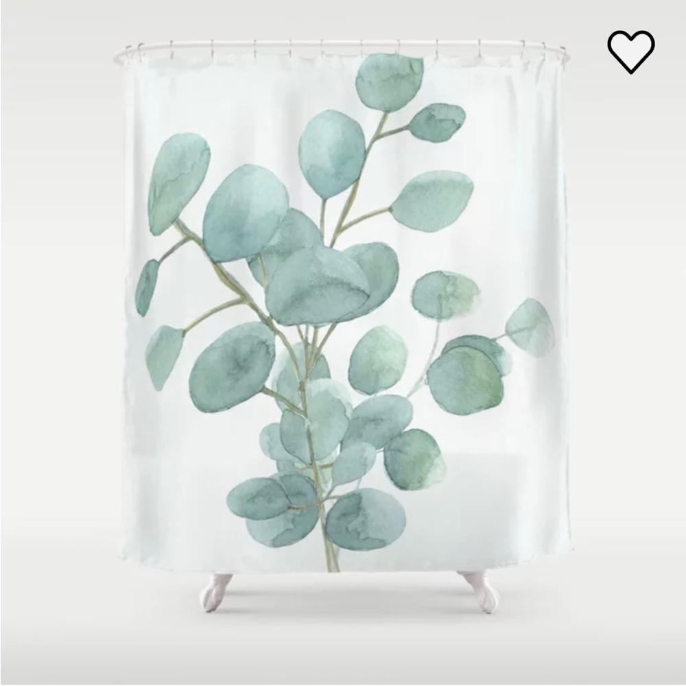 Eucalyptus Silver Dollar Shower curtain by Wheimay (Society 6)